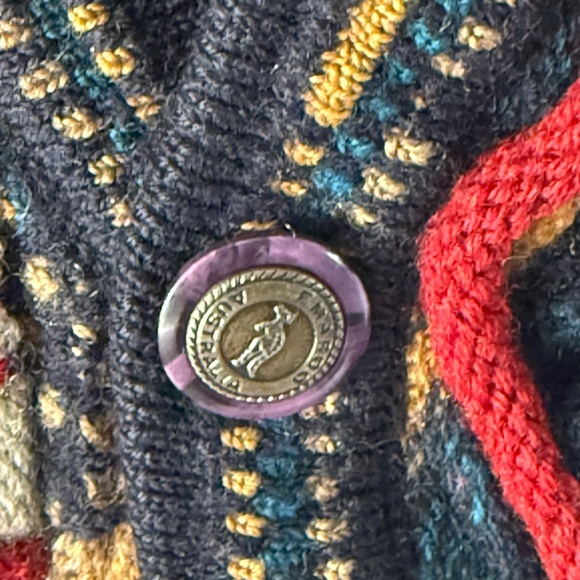 Vintage 90’s Emaroo Australia Men's Multicolor Cardigan Sweater Vest - Picture 6 of 7